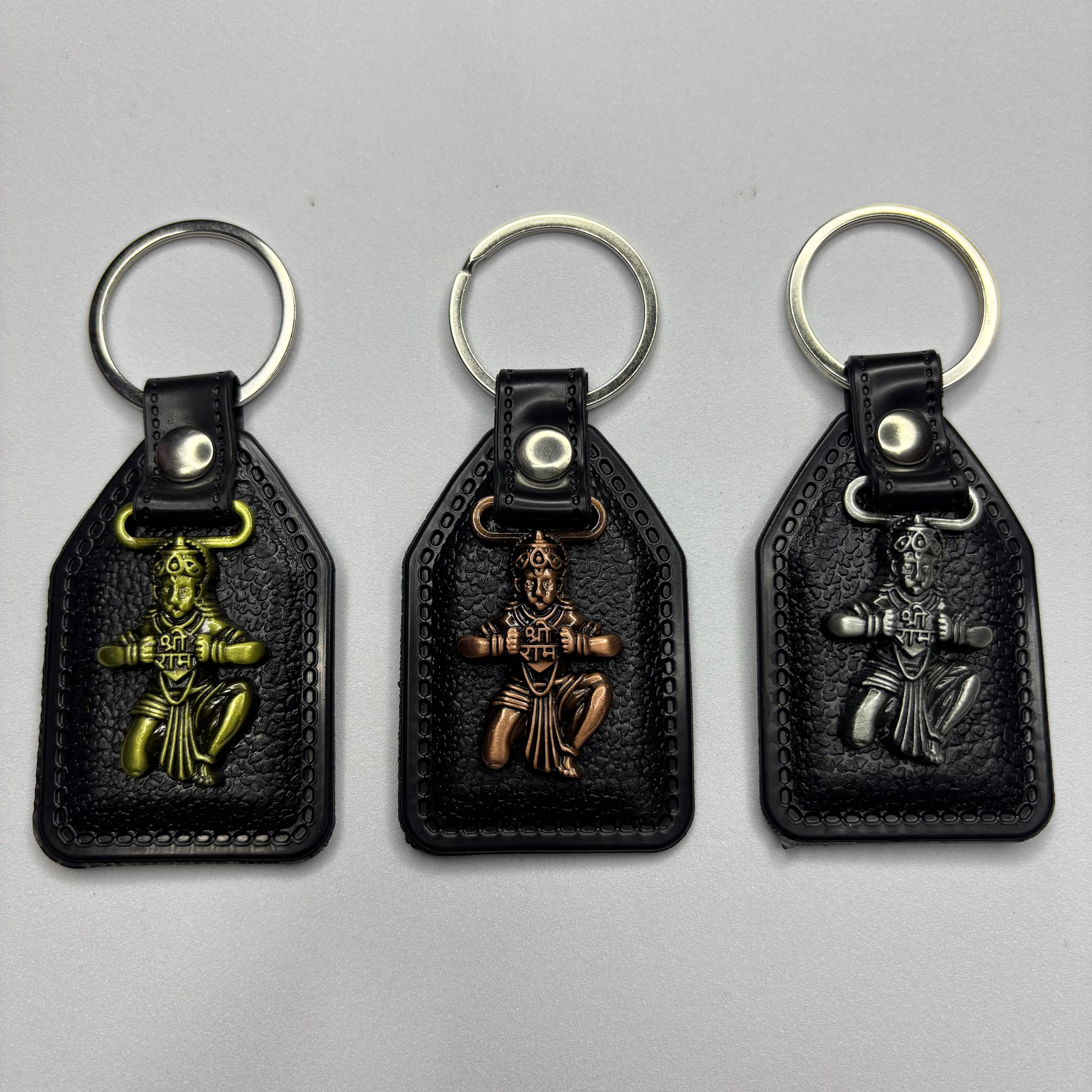 Hanuman with Shree Ram Key Chain (Pack of 3) Multicolor