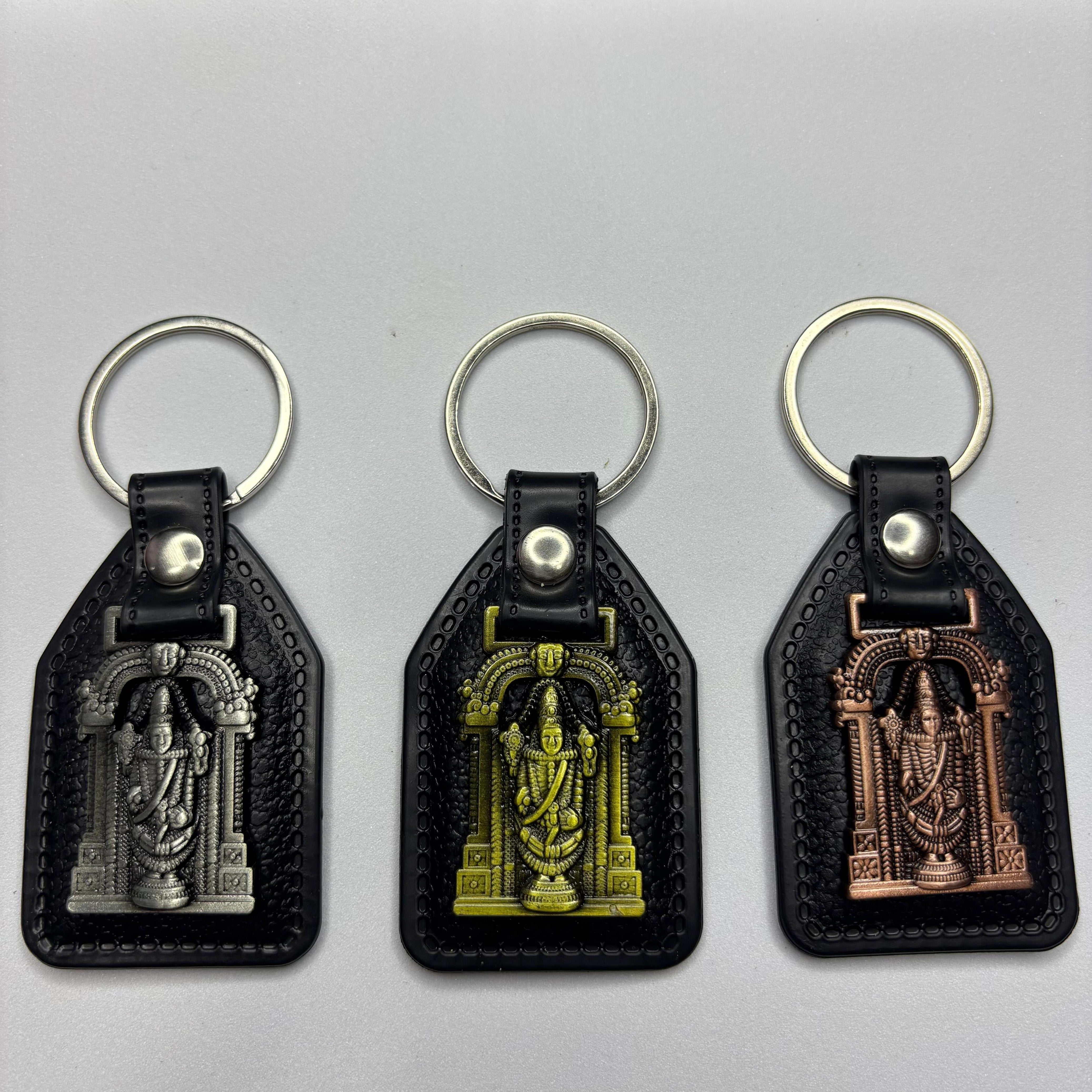 Tirupati Balaji Lord Venkateshwara Key Chain (Pack of 3) Multicolor